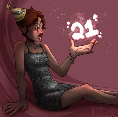 A drawing I did for my 21st birthday!