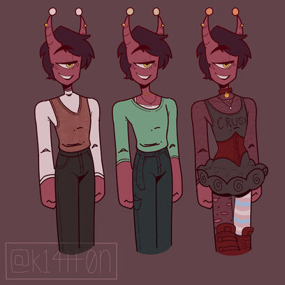 An OC, Maya, and some outfit concepts!